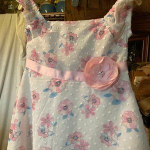 BLUEBER BOULEVARD DRESS PINK FLORAL CUTE SUN DRESS